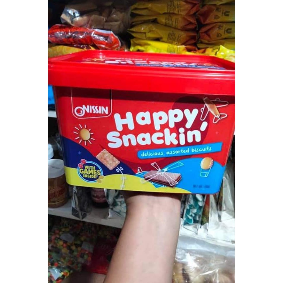 Nissin Happy Snackin Tub Assorted Biscuit 4 In 1 Biscuit In A Tub