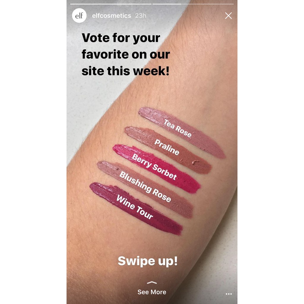 elf praline liquid lipstick