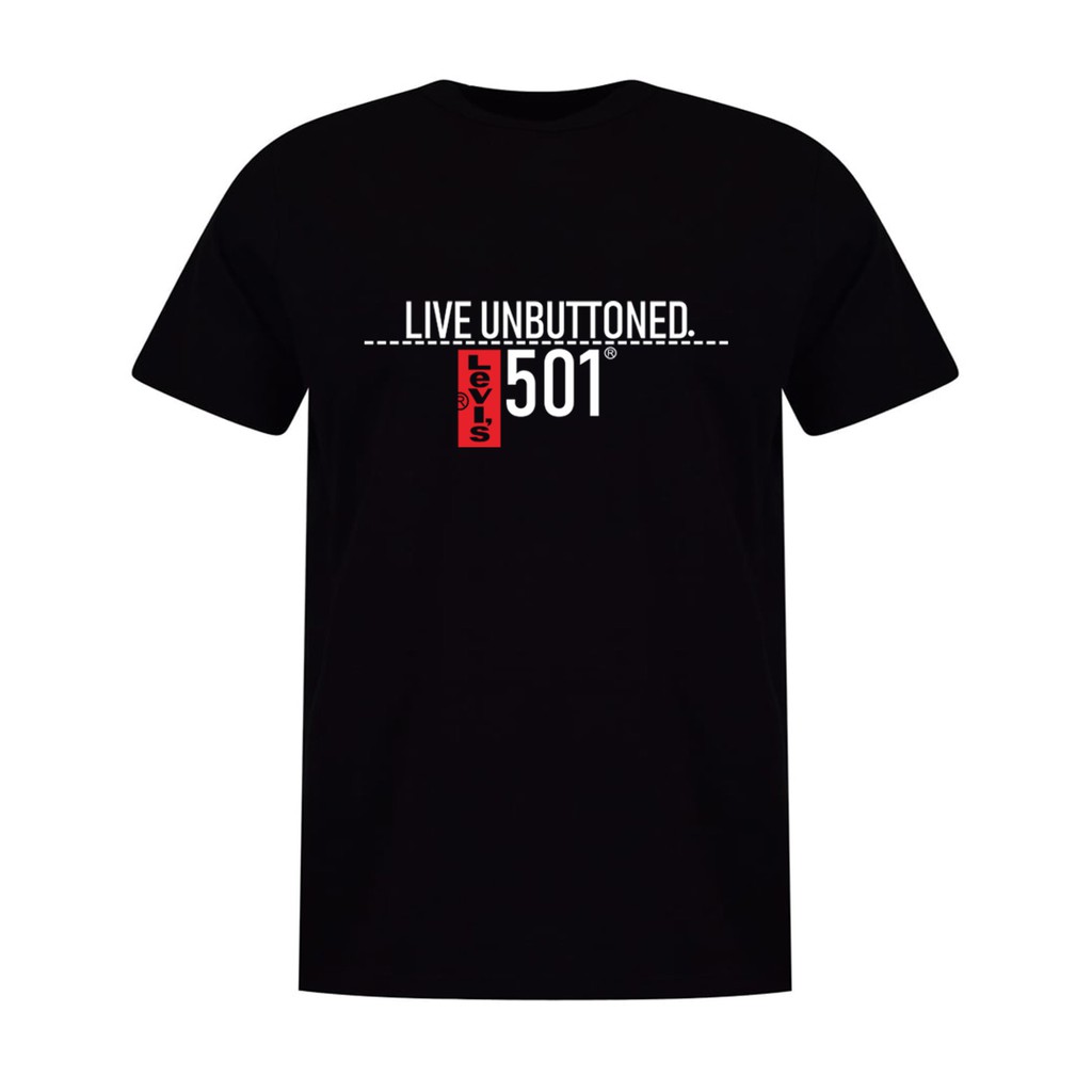 HITAM PRIA LEVI'S T-shirt | Men's T-Shirt | Live Unbuttoned Black | Klplive  - 00 | Shopee Philippines