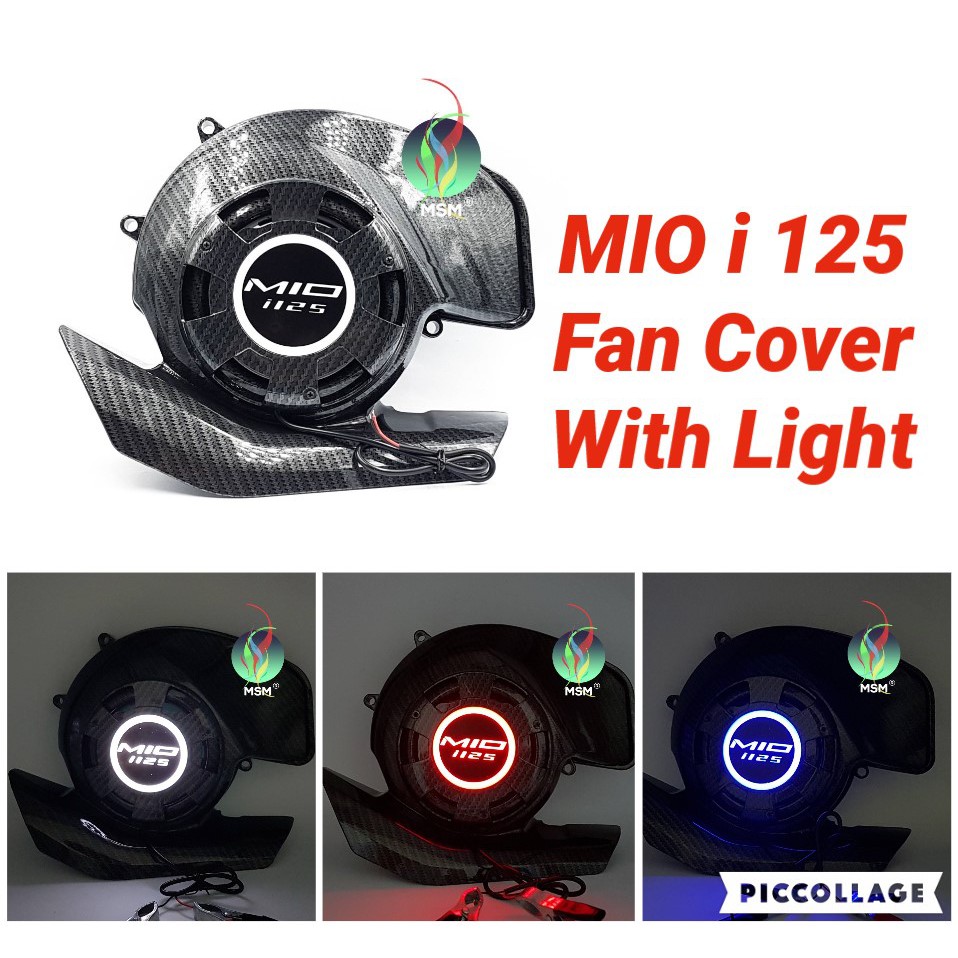 MSM MIO i 125 Fan Cover Carbon Fiber with Steady LED Light 