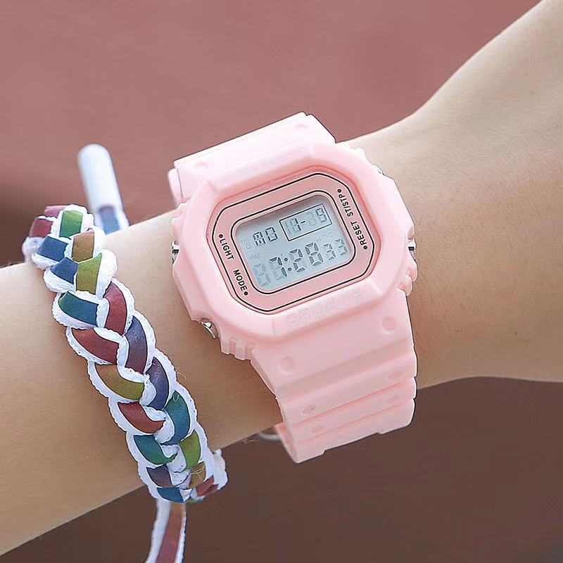 Girls Waterproof Small Cube Wrist Watch Jam Tangan Analog Unisex