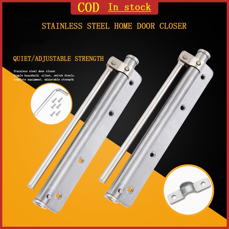 Automatic Door Closer Stainless Steel Spring Buffer Durable Concealed