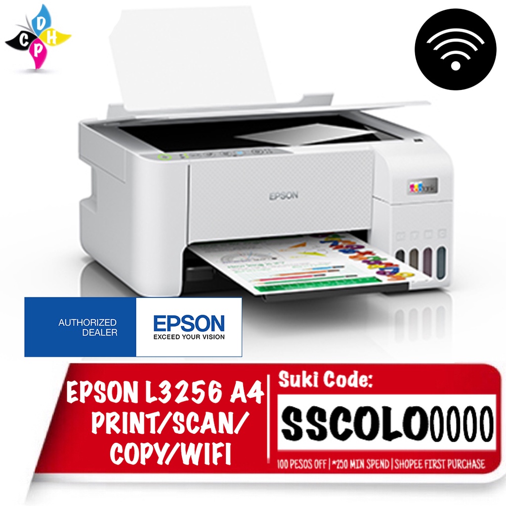 Epson Ecotank L3256 A4 Wi Fi All In One Ink Tank Printer Shopee Philippines 2611