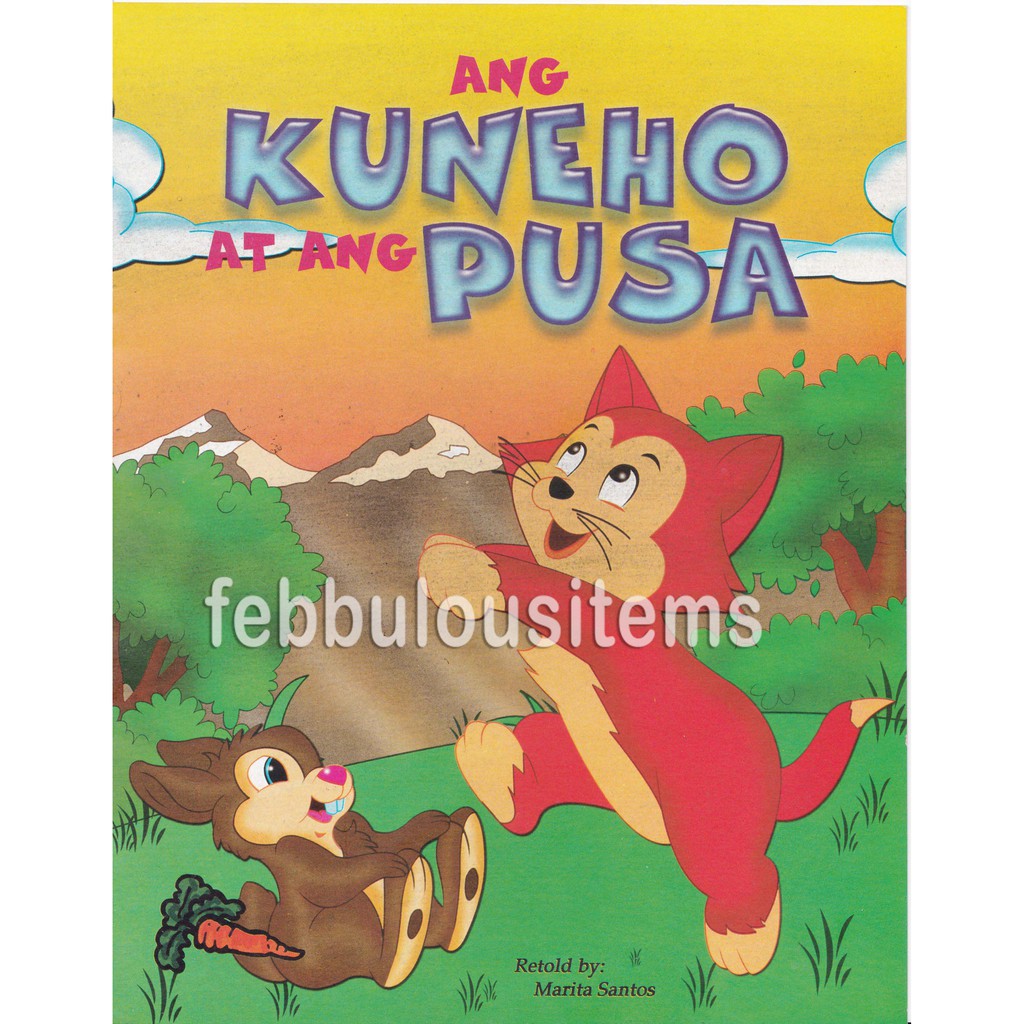 Story Book Coloring Book Tagalogenglish Ang Kuneho At Ang Pusa Shopee Philippines 3692