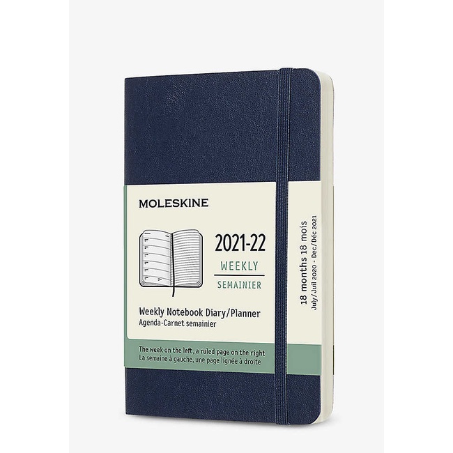 MOLESKINE 18month softcover weekly notebook planner 202122 14cm x 9cm Shopee Philippines