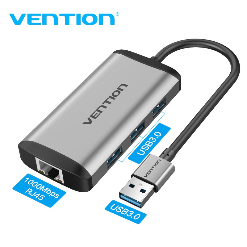 Vention USB to RJ45 10M/100M/1000M Network Adapter USB 3.0 HUB