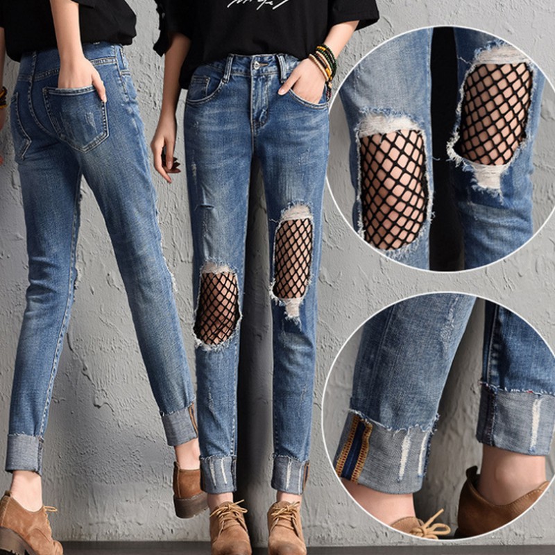 big distressed jeans
