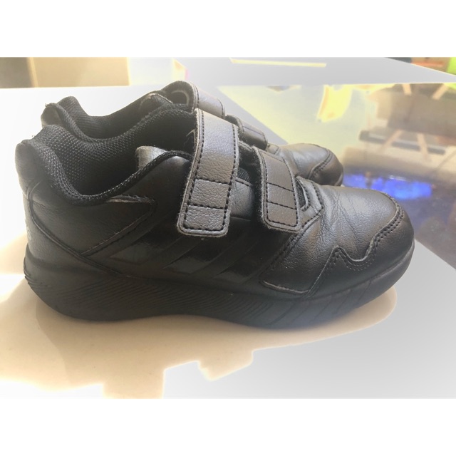 adidas black leather school shoes