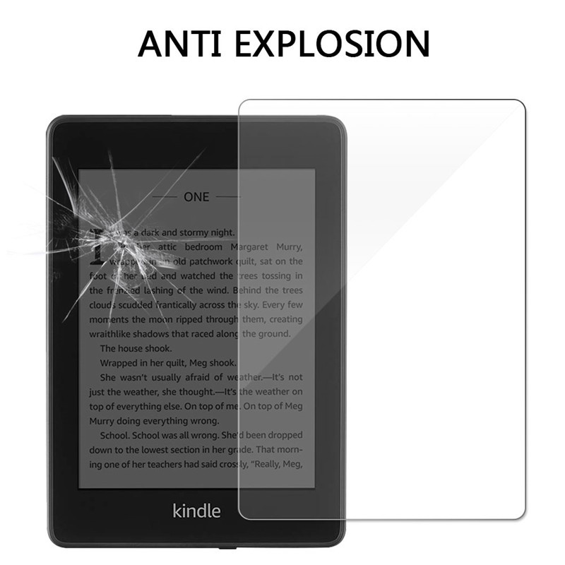 Black Bubble Free KHAOS Screen Protector for All New Kindle Paperwhite 4 2018 Screen Protector, Tempered Glass Screen Protector for All-New Kindle Paperwhite 4 6.0 2018 High Definition 
