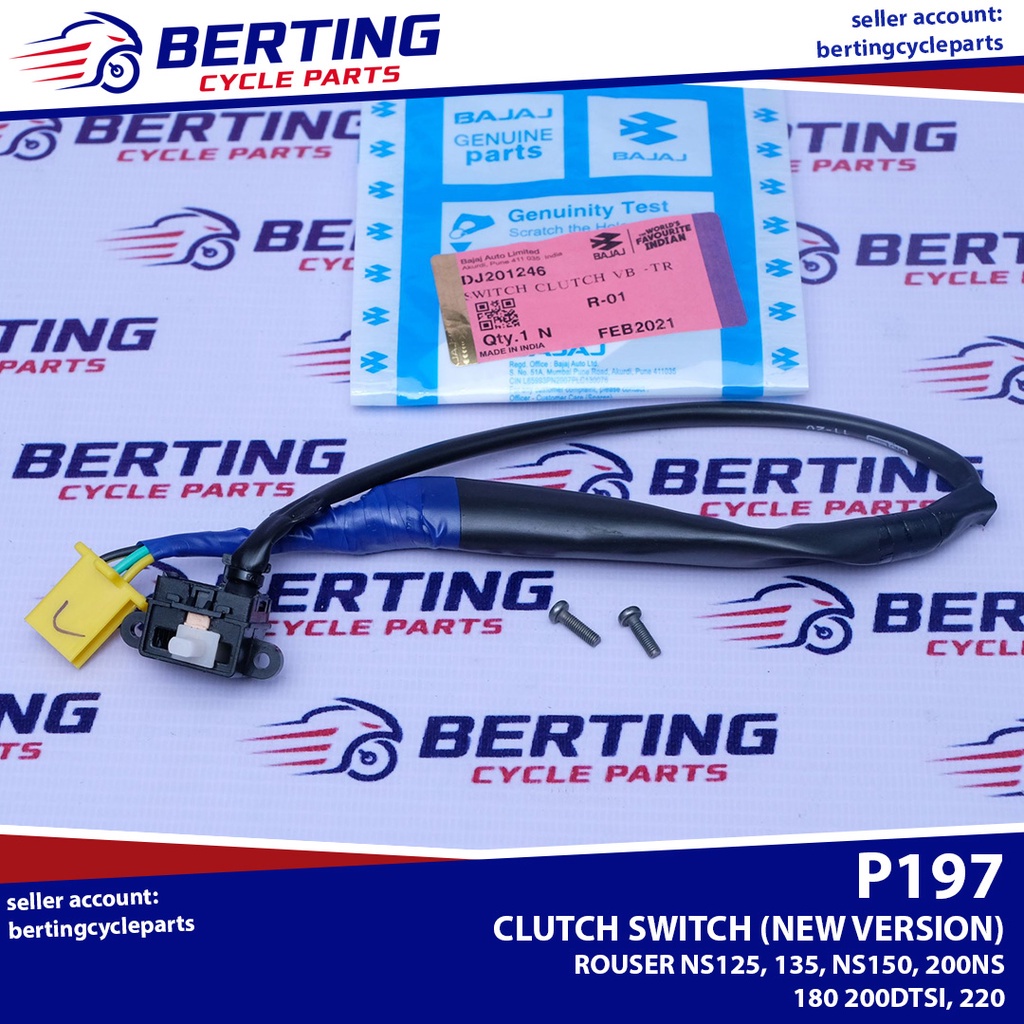 CLUTCH SWITCH Rouser 135 NS150 180 220 NS200 200NS NEW VERSION Genuine DJ201246 Shopee Philippines