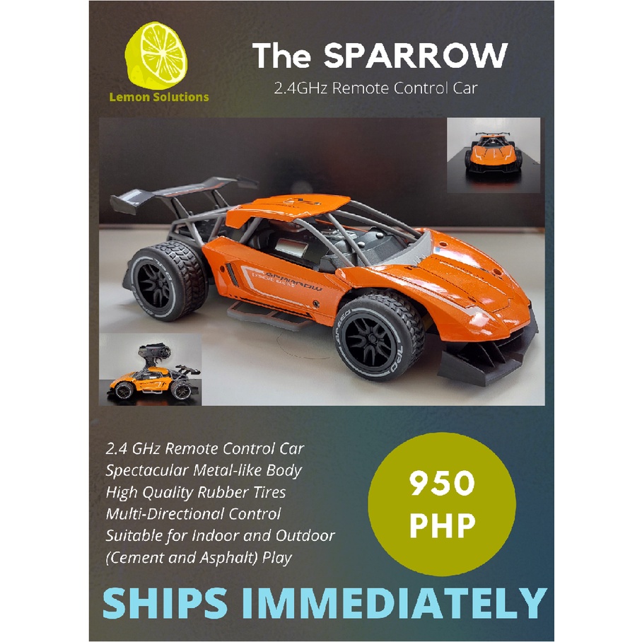 The Sparrow Remote Control Car Orange SHIPS IMMEDIATELY Shopee 