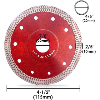 3 PACK Diamond Saw Blade 4.5 Inch Saw Tile Tools Blades Cutting Disc Wheel for Porcelain Tiles Granite Marble Ceramics #4