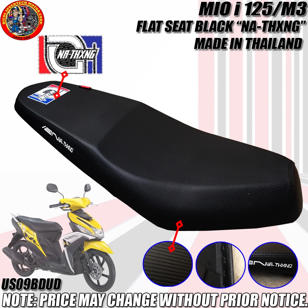 MIO I 125 FLAT SEAT BLACK "NATHXNG" MADE IN THAILAND US09BDUD Shopee