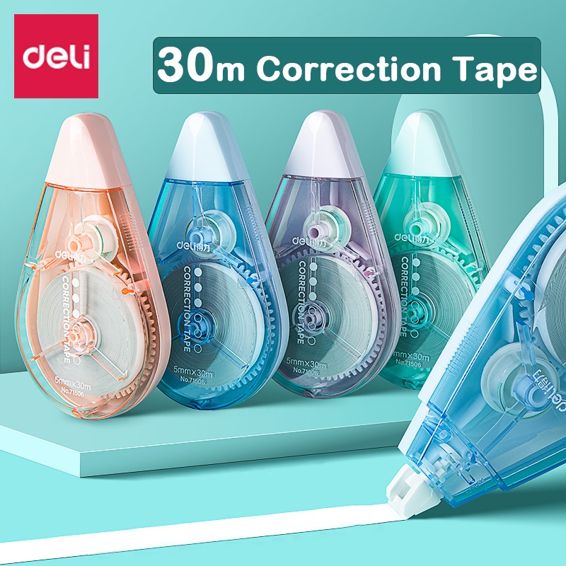Deli Largecapacity Correction Tape 30m Correction Tapes School Offiice