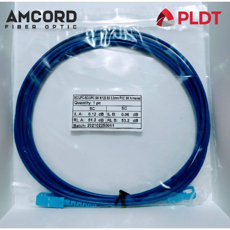 ARMORED PLDT Fiber Optic Patch Cord/Cable AntiRodent Shopee Philippines