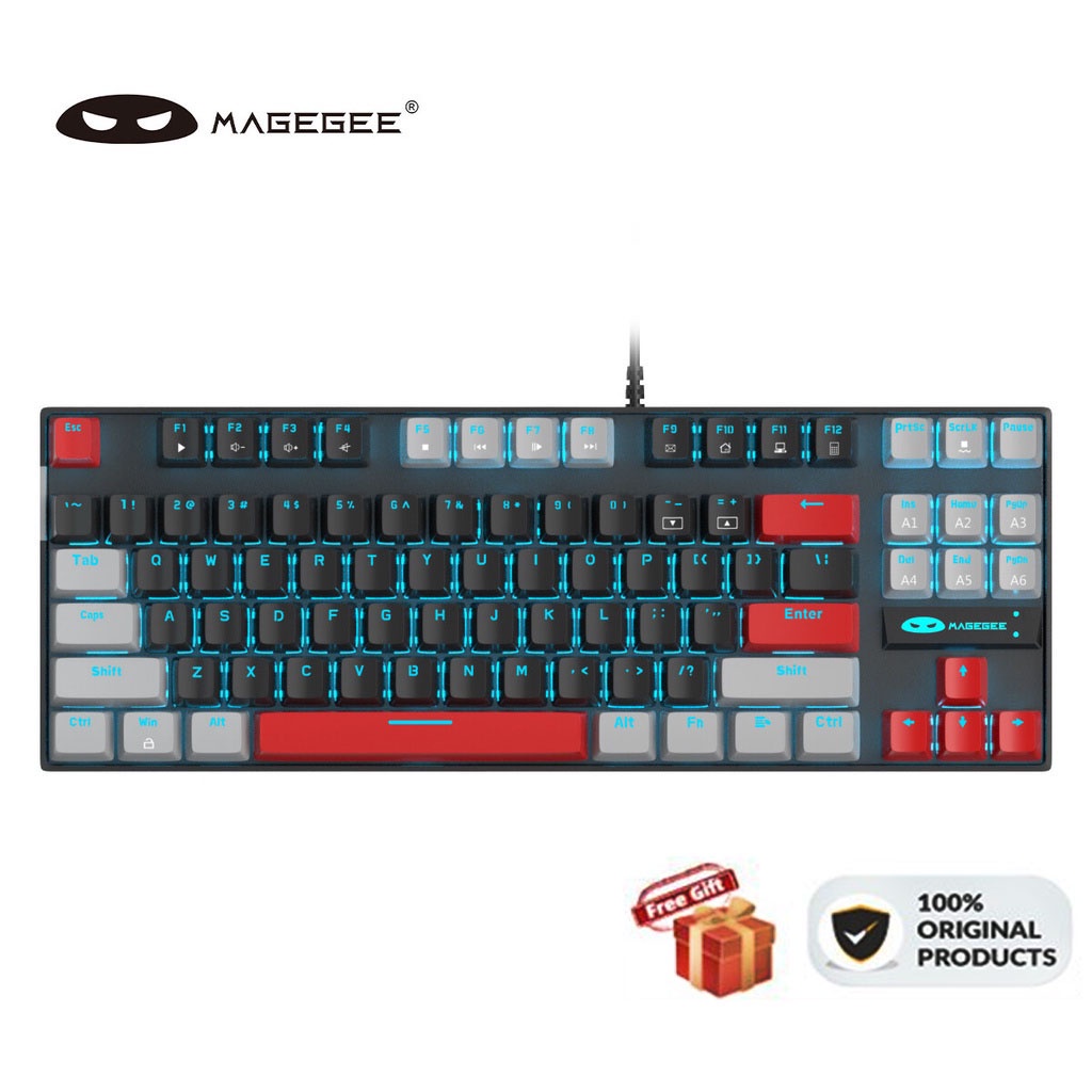MageGee Star Mechanical Gaming Keyboard Blue Switch 87 Keys Full Anti
