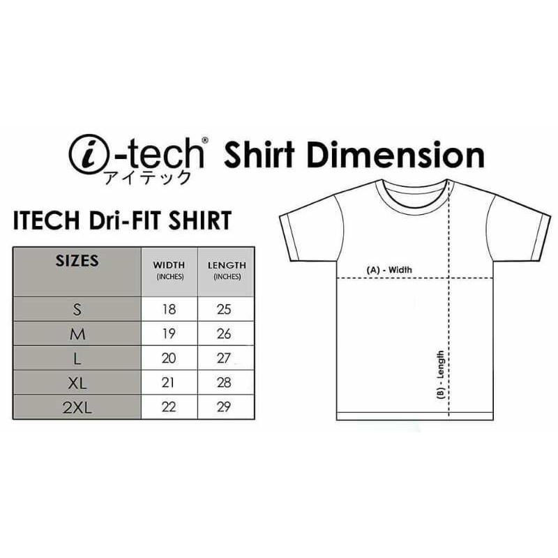 dri fit shirt size chart