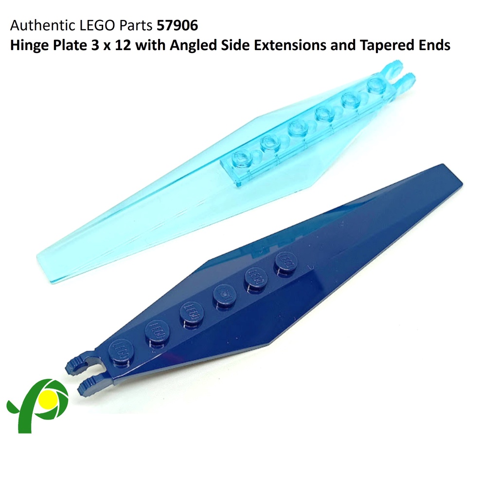 LEGO 57906 Hinge Plate 3 x 12 with Angled Side Extensions and Tapered Ends 