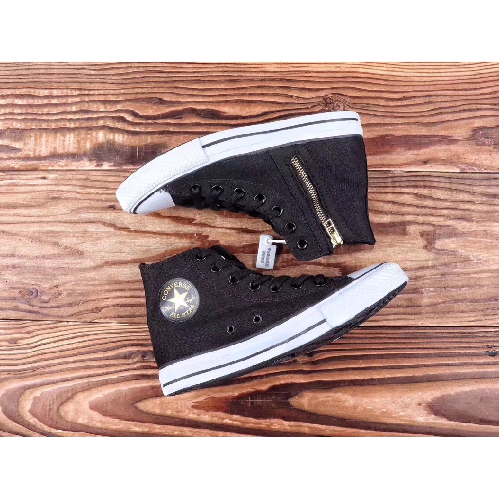 black high top casual shoes