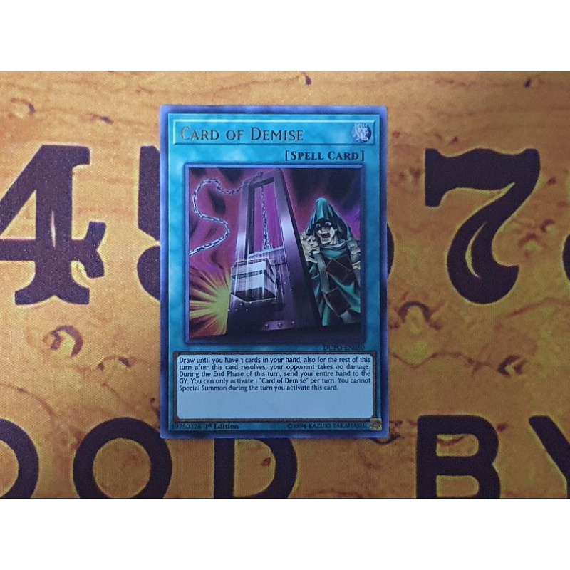 YuGiOh 1x Card of Demise (DUPO Ultra Rare) 1st Edition Yugioh Card