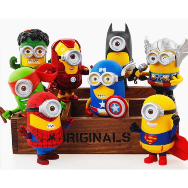 shop : AVENGERS MINION Batman Ninja Turtle Hulk Iron Man Thor Spiderman Toy  Figure Cake Topper | Shopee Philippines