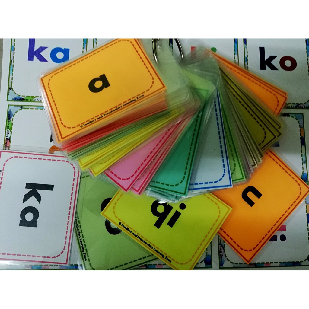 Makabagong Alpabetong Filipino Abakada Flashcards 120 Cards Atm Or Id Size 65mm X 95 Mm 7204