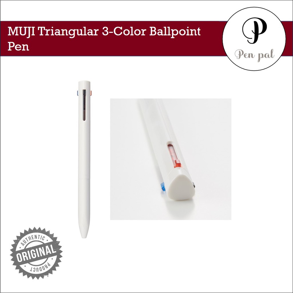 MUJI Triangular 3-Color Ballpoint Pen | Shopee Philippines