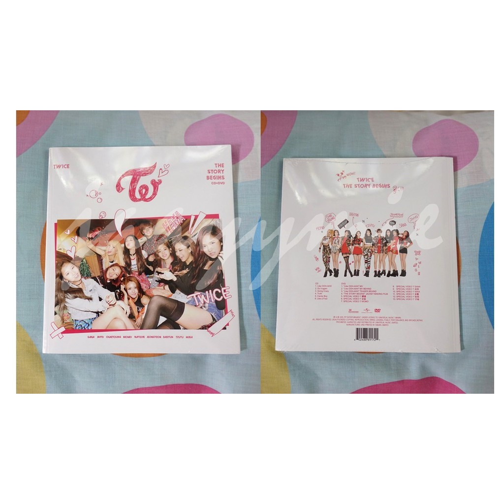 Twice Mini Album Vol 1 The Story Begins Cd Dvd Sealed Taiwan Version Shopee Philippines