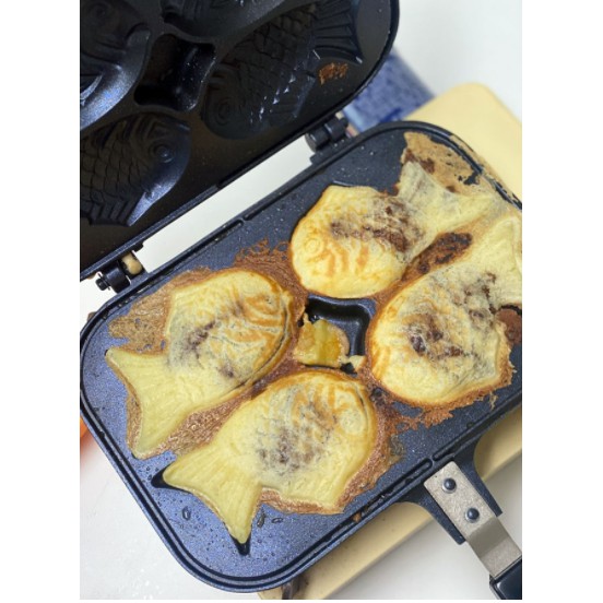 LrMY [Made in Korea] Fish Shape Waffle maker grill Pan Korean
