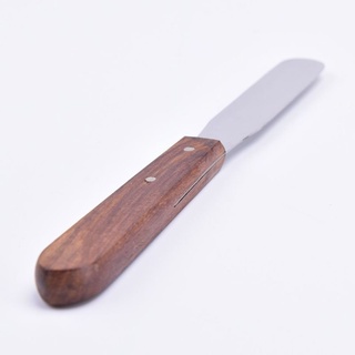 1 pc dental mixing spatula stainless steel wooden handle #1