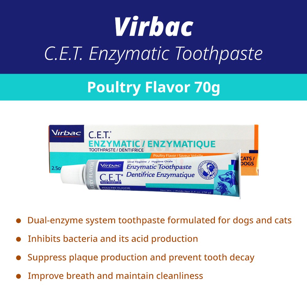 Virbac Enzymatic Toothpaste For Dogs And Cats 70g Poultry (Chicken