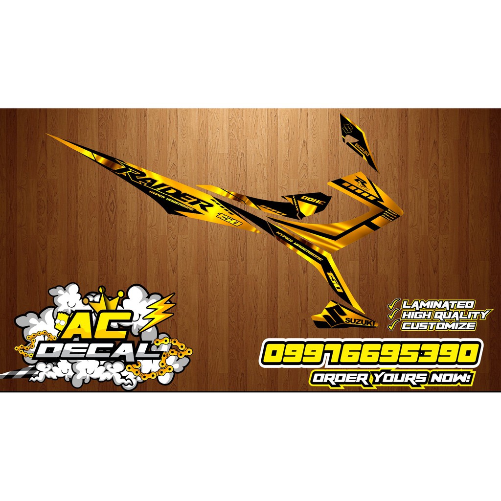 Raider 150 Decal (Gold3) Shopee Philippines