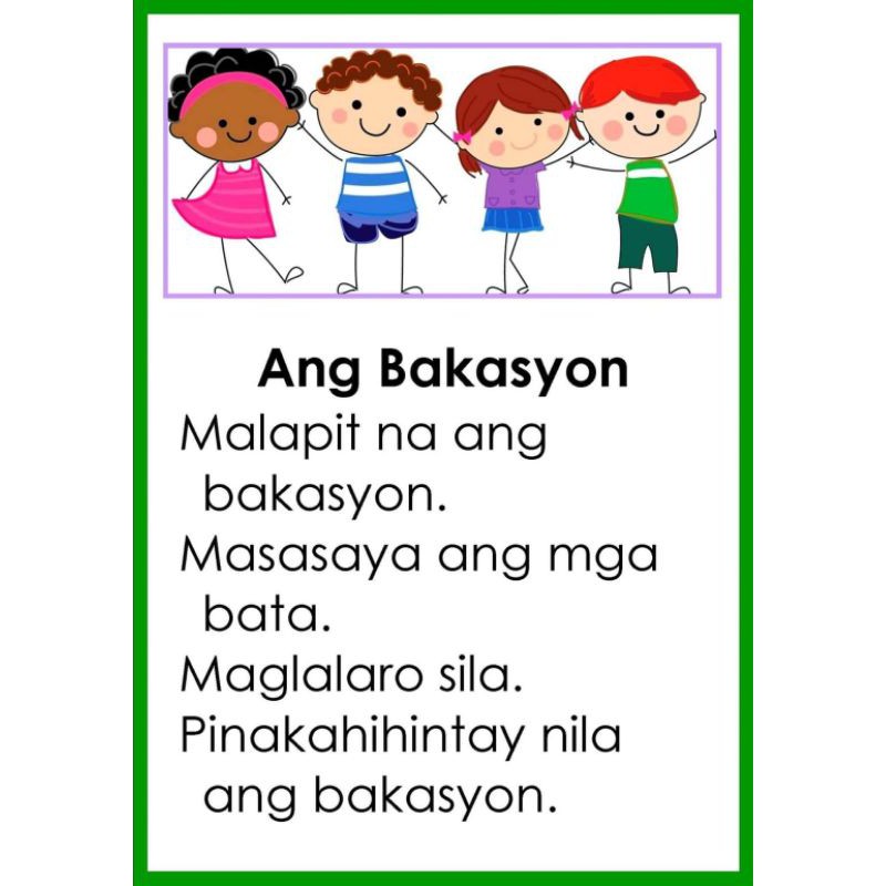 Tagalog Reading Materials 40 pages COLORED | Shopee Philippines