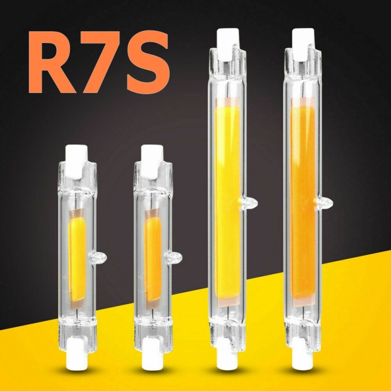 10/20W 110/120V Highlight R7S COB Horizontal Plug Lamp Glass Warm White / Cool White Replace Halogen Lamp For Home #shopee42