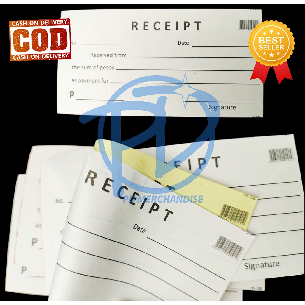 COD PD 2 Layer Receipt Resibo Temporary Acknowledgement Receipt Cash