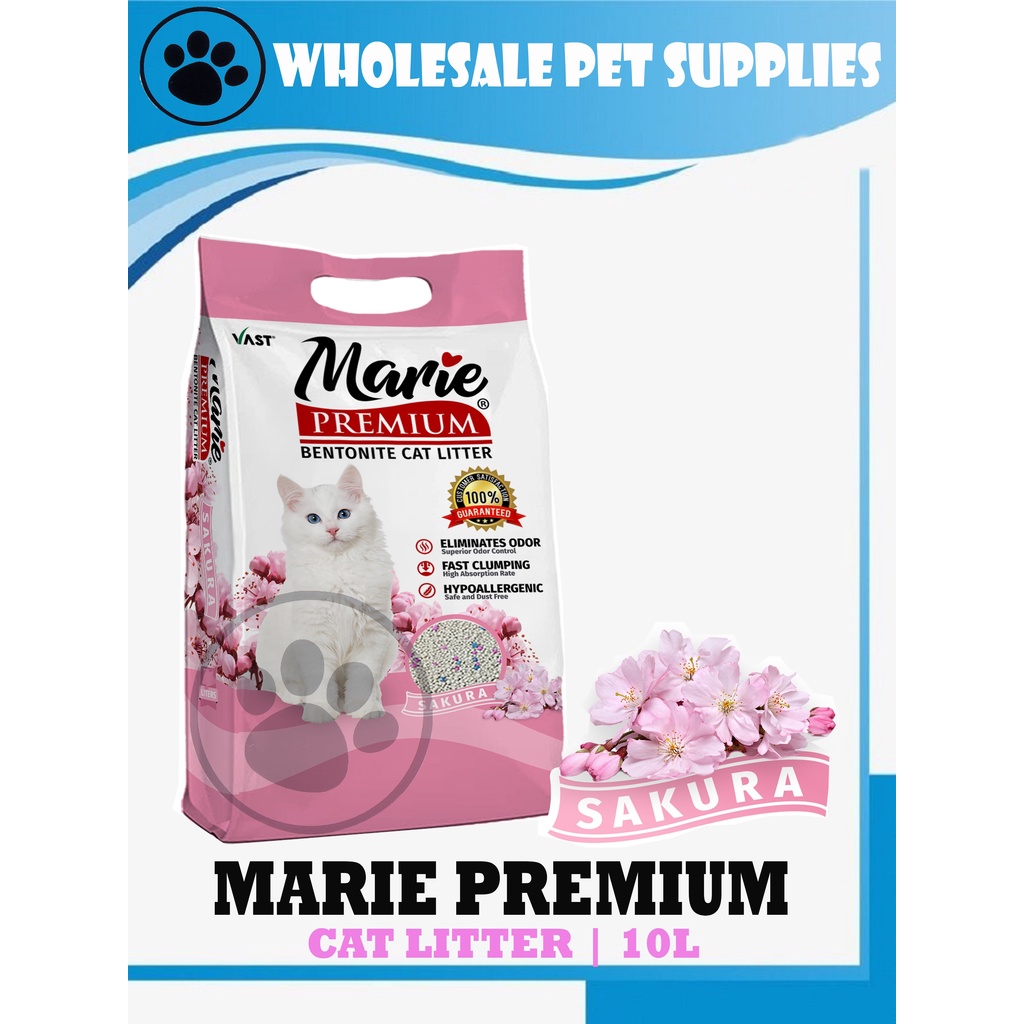MARIE Premium Cat Sand SAKURA 10L Shopee Philippines