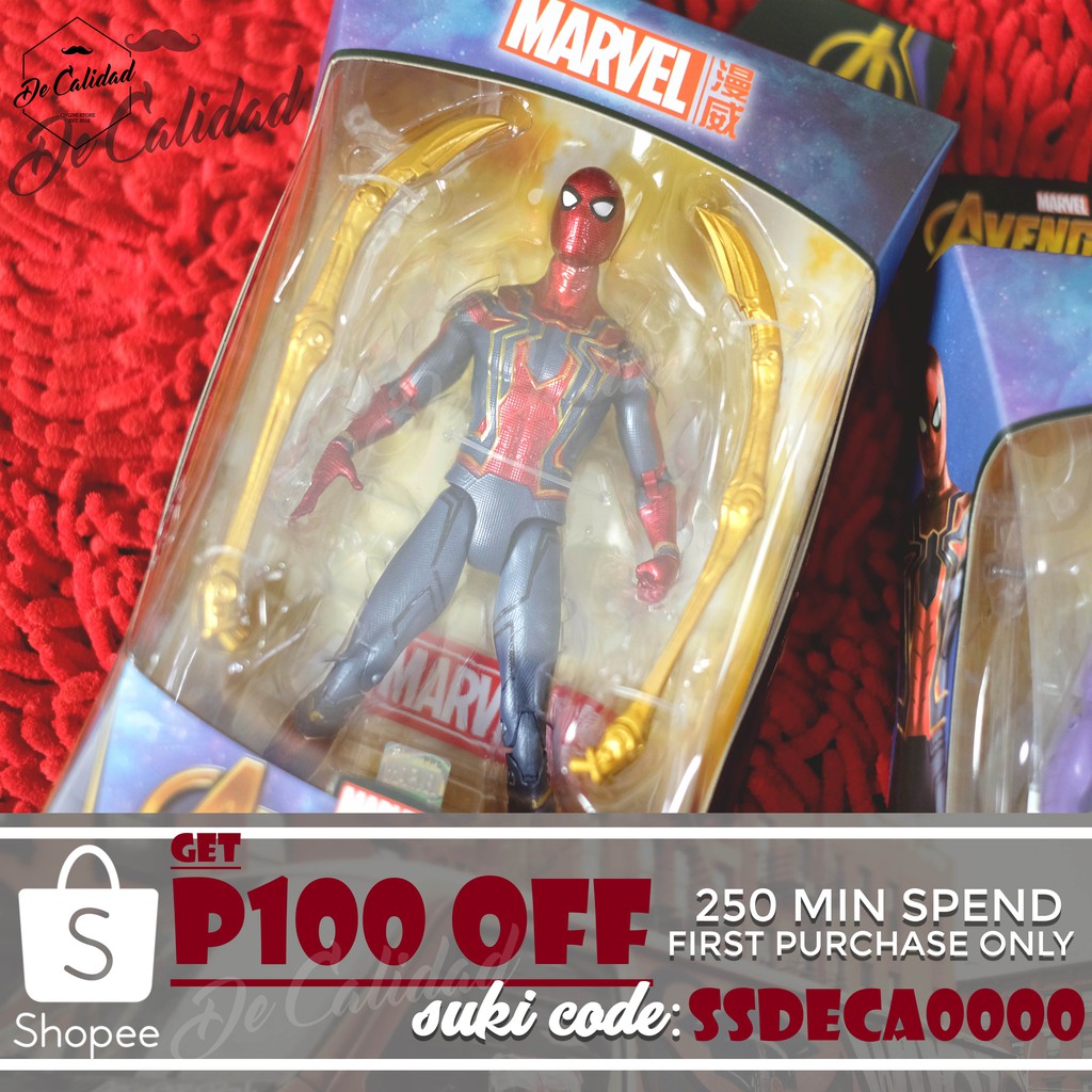 Avengers Infinity War Iron Spider Man Marvel Action Figure Shopee Philippines - iron spider man suit infinity war roblox