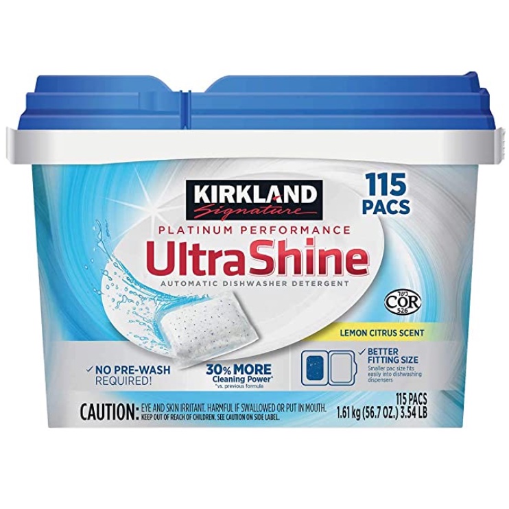 DISHWASHING POD KIRKLAND DISHWASHNG PACS 100ORIGINAL 115PC Shopee