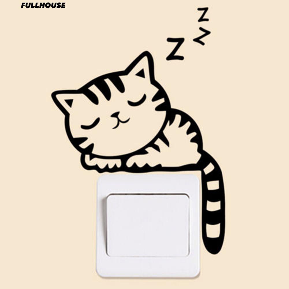 💎♥ Removable Art DIY Cartoon Cat Dog Wall Sticker Home Room Decor