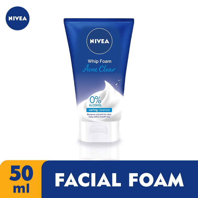 Nivea Face Acne Clear 0 Alcohol Whip Foam 50ml Shopee Philippines