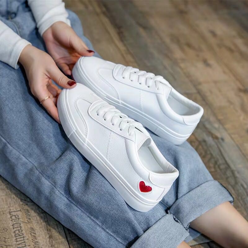 heart white shoes