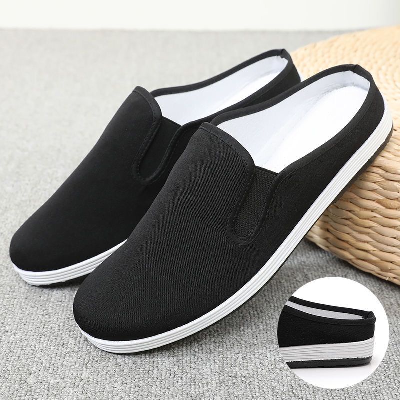 MR.BINBEITIME 2022 New Design Canvas Half Shoes Sneakers Slip On Shoes