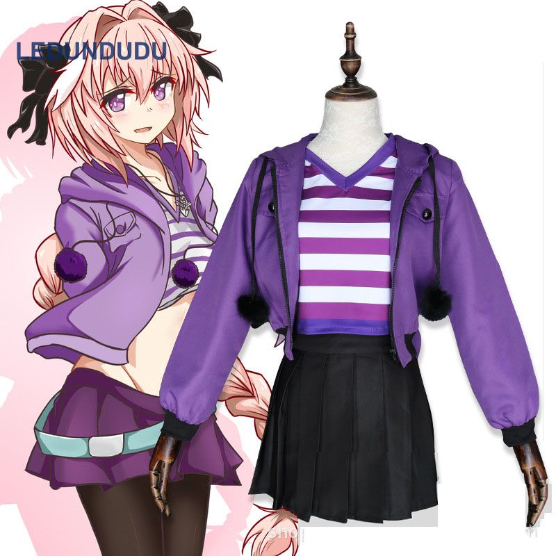 Anime Fate Apocrypha Astolfo Cosplay Costumes Women Purple Jacket Spring  Coat Fancy Cos Uniforms For | Shopee Philippines