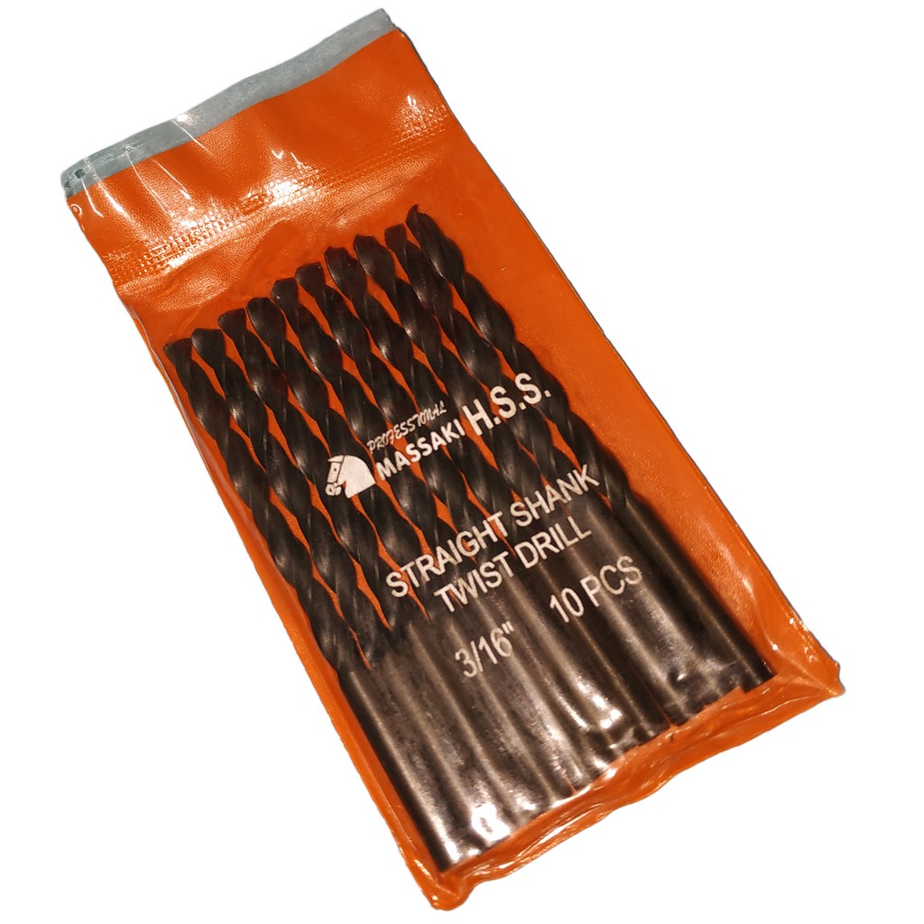MASSAKI HSS DRILL BIT FOR METAL 1/32", 1/16", 3/64", 3/16", 1/4", 5/32