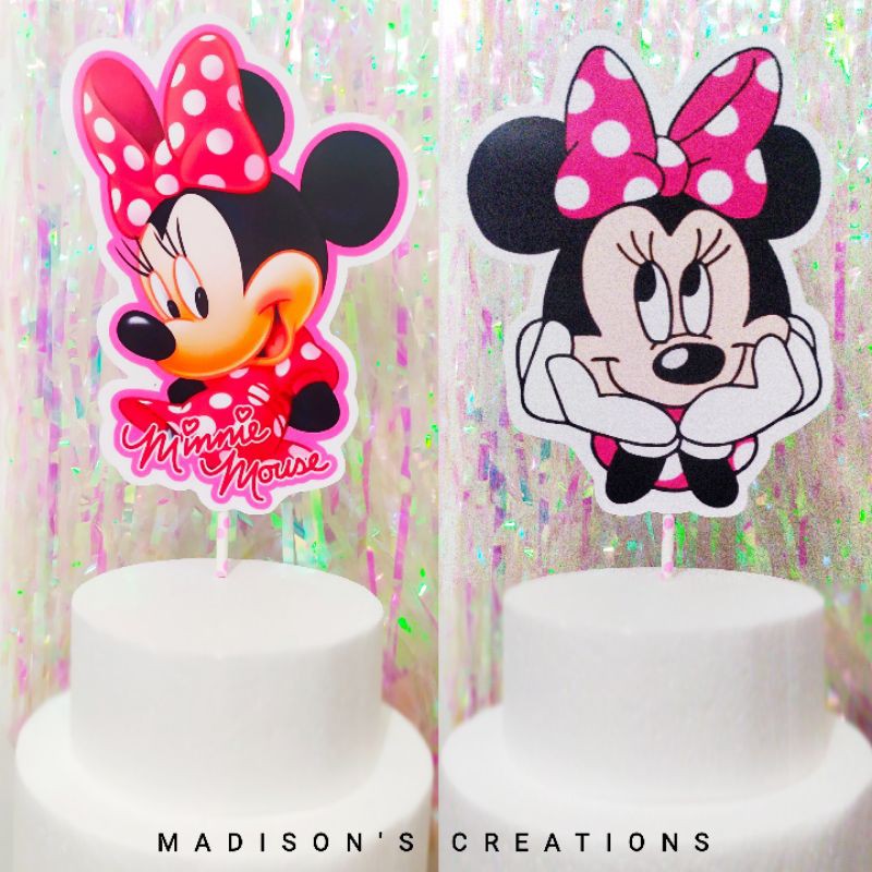 MINNIE Mouse extra BIG Cake Toppers & Cupcake Toppers | Shopee Philippines