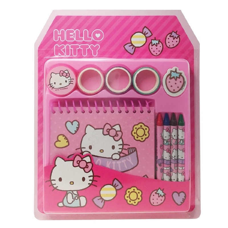 Hello Kitty Colouring With Crayon Activity Set | Shopee Philippines