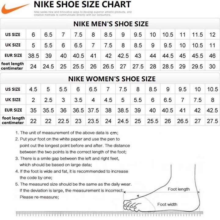 us shoe size to eu nike