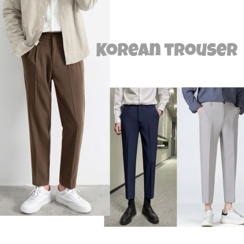 Korean Pants for Men Ankle Cut 3 Colors Fits Plus Size | Shopee Philippines