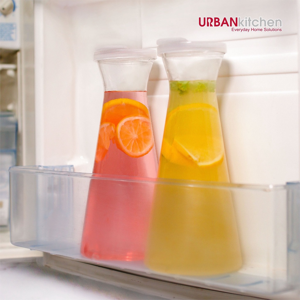 URBAN KITCHEN PET (Polyethylene) Carafe with White Lid 1L B1T1 [NOT LEAKPROOF] [512001B1T1 - WHITE] — view 2