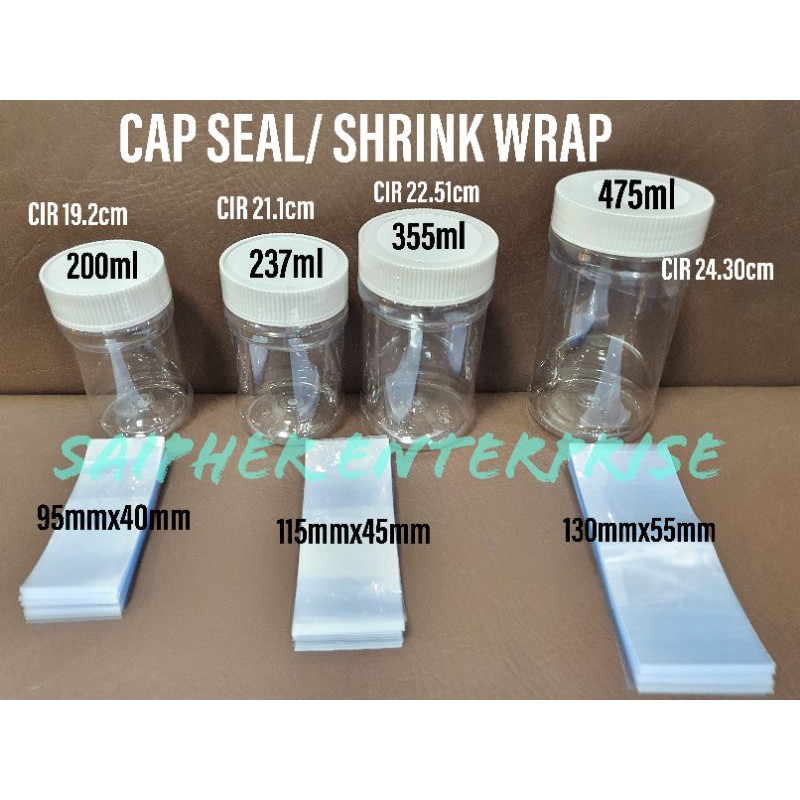 100/200pcs 200475ml Cap Seal/ Shrink wrap film/ Shrinkable Film